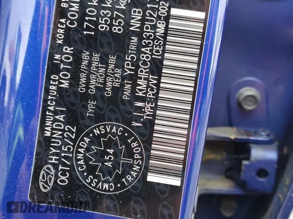 ✅ 2023 Hyundai Venue Limited • VIN: KMHRC8A33PU217403 • Lot: 85920714. Listed on Copart with 19,833 mi. Free auction sales archive from the USA and detailed vehicle history report at DreamBid. Image 12.