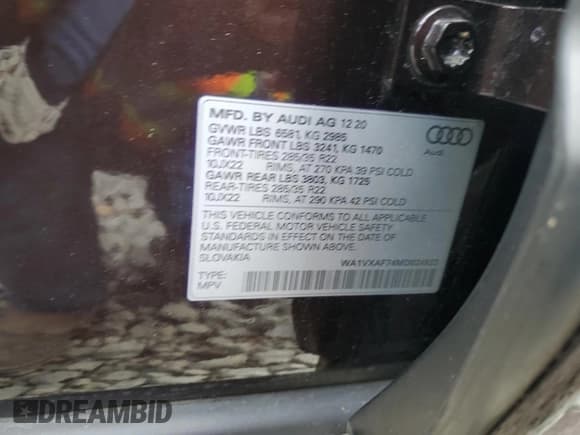 ✅ 2021 Audi Q7 Prestige • VIN: WA1VXAF74MD024922 • Лот: 92477485. Опубликован ранее на Copart с пробегом 31 917 миль. Бесплатный доступ к архиву аукционных продаж из США и подробный отчёт об истории автомобиля на DreamBid. Изображение 13.