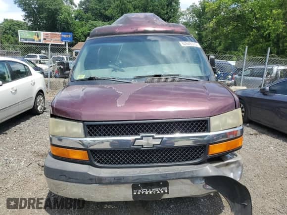 2003 Chevrolet Express Passenger with VIN 1GBFG15X431233061, listed as a Copart auction lot 62646375 with Not provided miles and Salvage title. Bid and sale history available at DreamBid. Image 5.