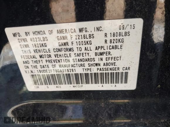 ✅ 2016 Acura ILX Premium • VIN: 19UDE2F78GA019291 • Lot: 41789345. Wystawiony na IAAI z przebiegiem 92 212 mil. Bezpłatny archiwum sprzedaży aukcyjnych z USA i szczegółowy raport historii pojazdu na DreamBid. Zdjęcie 9.