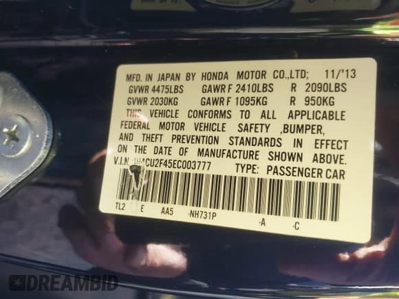 ✅ 2014 Acura TSX • VIN: JH4CU2F45EC003777 • Lot: 43514782. Wystawiony na IAAI z przebiegiem 115 080 mil. Bezpłatny archiwum sprzedaży aukcyjnych z USA i szczegółowy raport historii pojazdu na DreamBid. Zdjęcie 9.
