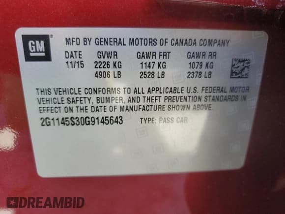 ✅ 2016 Chevrolet Impala LTZ • VIN: 2G1145S30G9145643 • Лот: 68797074. Опубликован ранее на Copart с пробегом 109 818 миль. Бесплатный доступ к архиву аукционных продаж из США и подробный отчёт об истории автомобиля на DreamBid. Изображение 12.