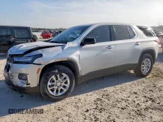 2022 Chevrolet Traverse LS with VIN 1GNERFKW1NJ163040, listed as a Copart auction lot 70875845 with 92,966 mi miles and Salvage title. Bid and sale history available at DreamBid. Image 1.