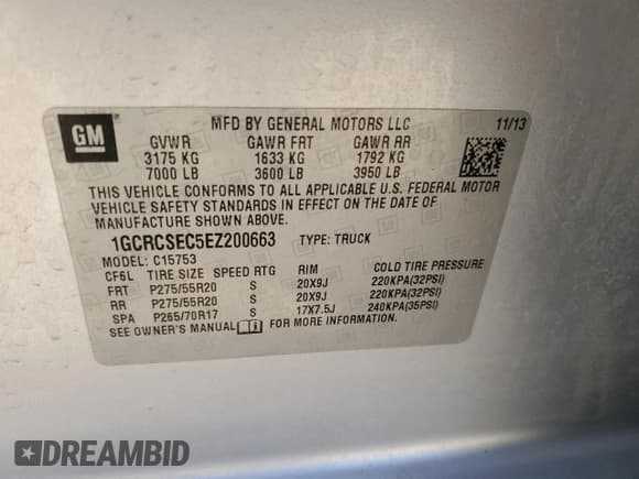 ✅ 2014 Chevrolet Silverado 1500 LTZ • VIN: 1GCRCSEC5EZ200663 • Lot: 78731094. Listed on Copart with 160,126 mi. Free auction sales archive from the USA and detailed vehicle history report at DreamBid. Image 12.