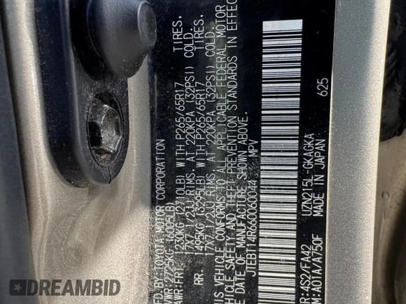 ✅ 2006 Toyota 4Runner SR5 • VIN: JTEBT14R660060044 • Lot: 84920265. Wystawiony na Copart z przebiegiem 260 165 mil. Bezpłatny archiwum sprzedaży aukcyjnych z USA i szczegółowy raport historii pojazdu na DreamBid. Zdjęcie 11.