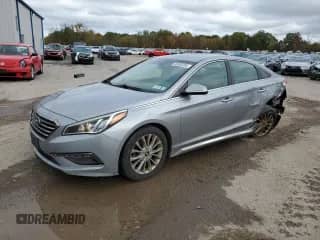 2015 Hyundai Sonata Sport with VIN 5NPE34AF2FH044956, listed as a Copart auction lot 85383285 with 130,749 mi miles and Salvage title. Bid and sale history available at DreamBid. Image 1.