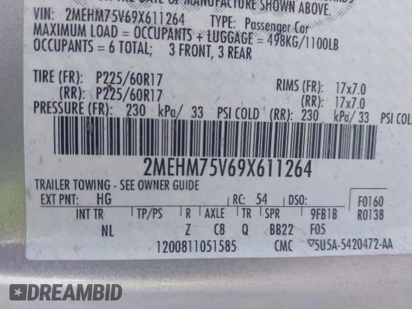✅ 2009 Mercury Grand Marquis LS • VIN: 2MEHM75V69X611264 • Lot: 43205142. Wystawiony na IAAI z przebiegiem 42 676 mil. Bezpłatny archiwum sprzedaży aukcyjnych z USA i szczegółowy raport historii pojazdu na DreamBid. Zdjęcie 9.