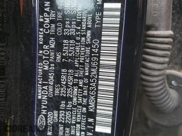 ✅ 2021 Hyundai Kona Night Edition • VIN: KM8K63A52MU691450 • Лот: 47399845. Опубликован ранее на Copart с пробегом 59 802 миль. Бесплатный доступ к архиву аукционных продаж из США и подробный отчёт об истории автомобиля на DreamBid. Изображение 15.