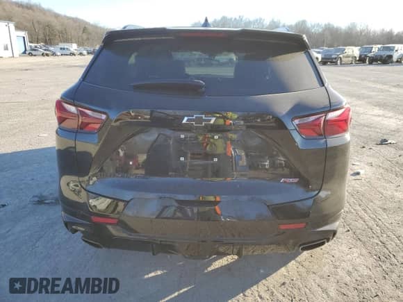 2022 Chevrolet Blazer RS with VIN 3GNKBKRS6NS139785, listed as a Copart auction lot 41838084 with 16,899 mi miles and Salvage title. Bid and sale history available at DreamBid. Image 6.