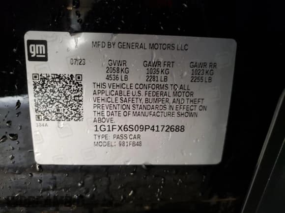 ✅ 2023 Chevrolet Bolt EV 2LT • VIN: 1G1FX6S09P4172688 • Lot: 87281384. Wystawiony na Copart z przebiegiem 40 509 mil. Bezpłatny archiwum sprzedaży aukcyjnych z USA i szczegółowy raport historii pojazdu na DreamBid. Zdjęcie 12.