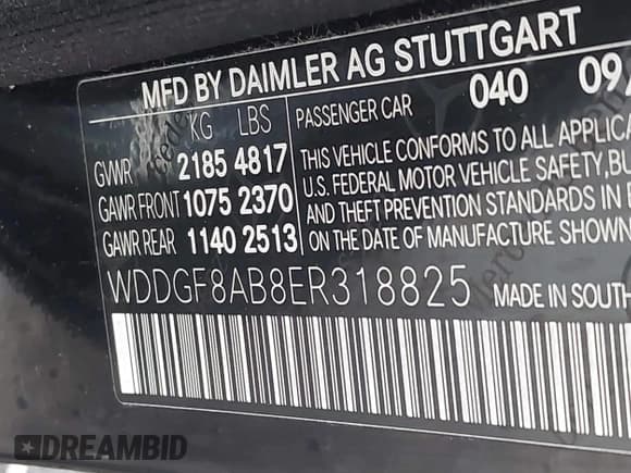 ✅ 2014 Mercedes-Benz C 300 Sport • VIN: WDDGF8AB8ER318825 • Lot: 43273545. Listed on IAAI with 99,215 mi. Free auction sales archive from the USA and detailed vehicle history report at DreamBid. Image 9.