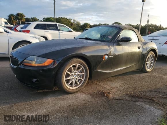 ✅ 2003 BMW Z4 2.5i • VIN: 4USBT33423LS47498 • Lot: 75129264. Listed on Copart with 65,843 mi. Free auction sales archive from the USA and detailed vehicle history report at DreamBid. Image 1.
