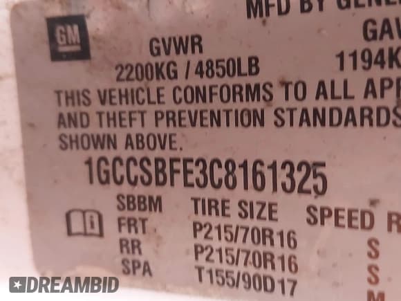 ✅ 2012 Chevrolet Colorado Work Truck • VIN: 1GCCSBFE3C8161325 • Лот: 42695504. Опубликован ранее на IAAI с пробегом 145 429 миль. Бесплатный доступ к архиву аукционных продаж из США и подробный отчёт об истории автомобиля на DreamBid. Изображение 9.