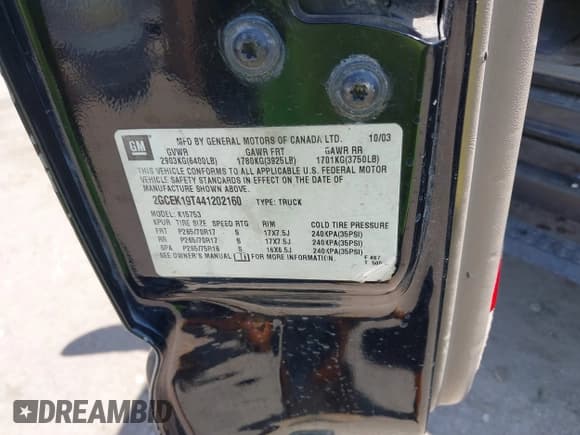 ✅ 2004 Chevrolet Silverado 1500 Z71 • VIN: 2GCEK19T441202160 • Лот: 42054363. Опубликован ранее на IAAI с пробегом 215 182 миль. Бесплатный доступ к архиву аукционных продаж из США и подробный отчёт об истории автомобиля на DreamBid. Изображение 9.