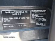 ✅ 2009 Saab 9-3 • VIN: YS3FH42R091017709 • Lot: 41401280. Listed on IAAI with 170,173 mi. Free auction sales archive from the USA and detailed vehicle history report at DreamBid. Image 9.