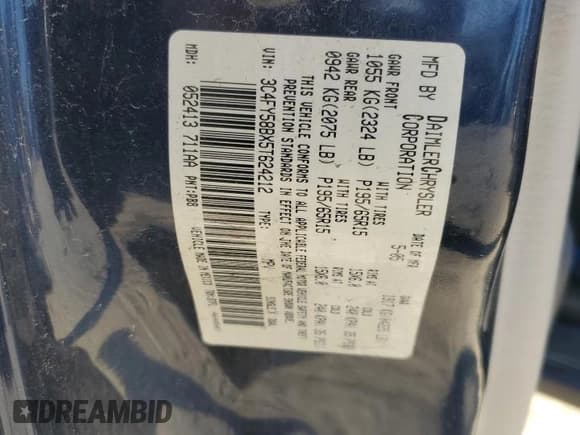 ✅ 2005 Chrysler PT Cruiser Touring • VIN: 3C4FY58BX5T624212 • Лот: 89688045. Опубликован ранее на Copart с пробегом 192 466 миль. Бесплатный доступ к архиву аукционных продаж из США и подробный отчёт об истории автомобиля на DreamBid. Изображение 13.