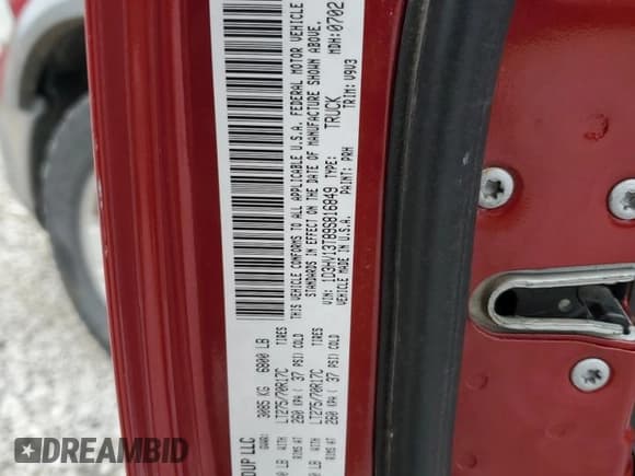 ✅ 2009 Dodge 1500 Laramie • VIN: 1D3HV13T89S816849 • Lot: 43350435. Wystawiony na Copart z przebiegiem 153 069 mil. Bezpłatny archiwum sprzedaży aukcyjnych z USA i szczegółowy raport historii pojazdu na DreamBid. Zdjęcie 12.