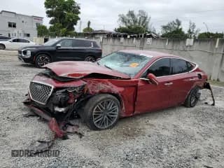 ✅ 2019 Genesis G70 Advanced • VIN: KMTG64LA3KU020510 • Lot: 76745374. Listed on Copart with 52,921 mi. Free auction sales archive from the USA and detailed vehicle history report at DreamBid. Image 1.