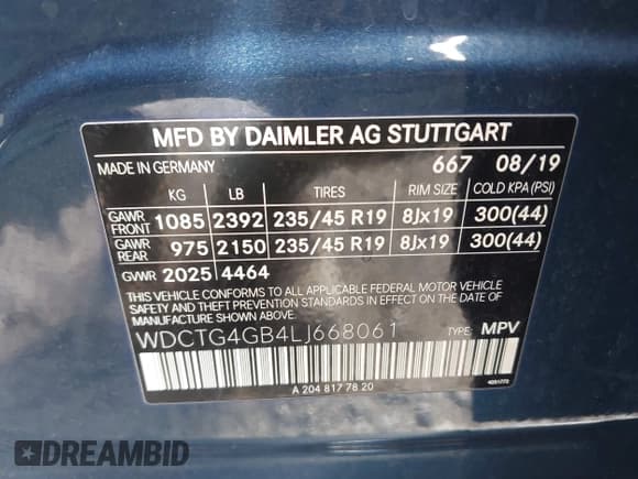 ✅ 2020 Mercedes-Benz GLA 250 • VIN: WDCTG4GB4LJ668061 • Лот: 43108502. Опубликован ранее на IAAI с пробегом 60 637 миль. Бесплатный доступ к архиву аукционных продаж из США и подробный отчёт об истории автомобиля на DreamBid. Изображение 9.