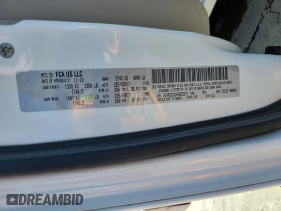 ✅ 2017 Dodge Grand Caravan SXT • VIN: 2C4RDGCG0HR625271 • Лот: 80835805. Опубликован ранее на Copart с пробегом 78 076 миль. Бесплатный доступ к архиву аукционных продаж из США и подробный отчёт об истории автомобиля на DreamBid. Изображение 13.