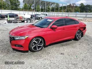 2018 Honda Accord Sport with VIN 1HGCV1F35JA221659, listed as a Copart auction lot 72091885 with 130,453 mi miles and Salvage title. Bid and sale history available at DreamBid. Image 1.