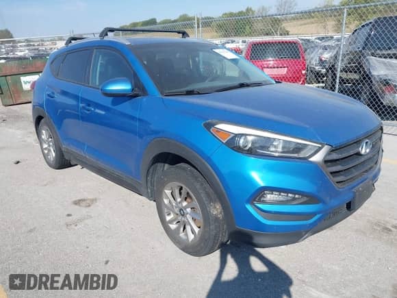 2016 Hyundai Tucson SE with VIN KM8J3CA4XGU126671, listed as a IAAI auction lot 43321548 with 150,034 mi miles and . Bid and sale history available at DreamBid. Image 1.