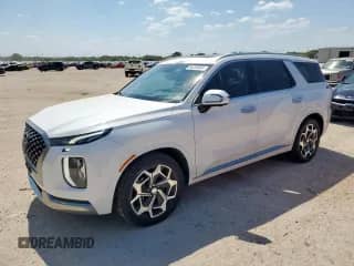 2022 Hyundai Palisade Calligraphy с VIN KM8R74HE0NU420346, выставлен на аукционе Copart как лот 84236605 с пробегом 56 924 миль миль и Списание • Salvage title. История ставок и продаж доступна на DreamBid. Изображение 1.