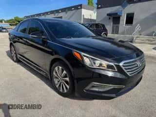2016 Hyundai Sonata Sport с VIN 5NPE34AF9GH325654, выставлен на аукционе Copart как лот 90275685 с пробегом 76 792 миль миль и Списание • Salvage title. История ставок и продаж доступна на DreamBid. Изображение 4.