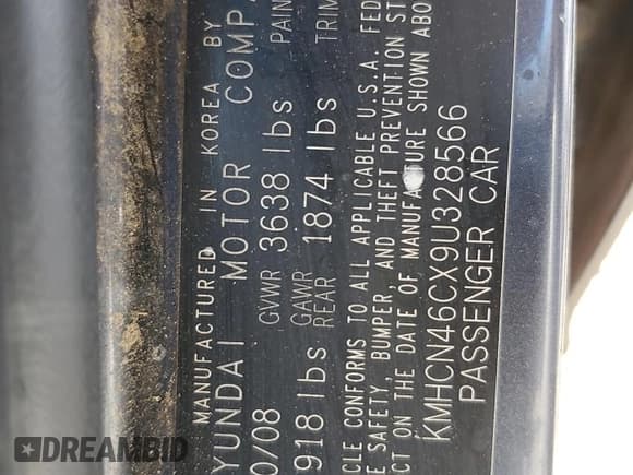 ✅ 2009 Hyundai Accent Auto GLS • VIN: KMHCN46CX9U328566 • Лот: 50459285. Опубликован ранее на Copart с пробегом 217 414 миль. Бесплатный доступ к архиву аукционных продаж из США и подробный отчёт об истории автомобиля на DreamBid. Изображение 12.