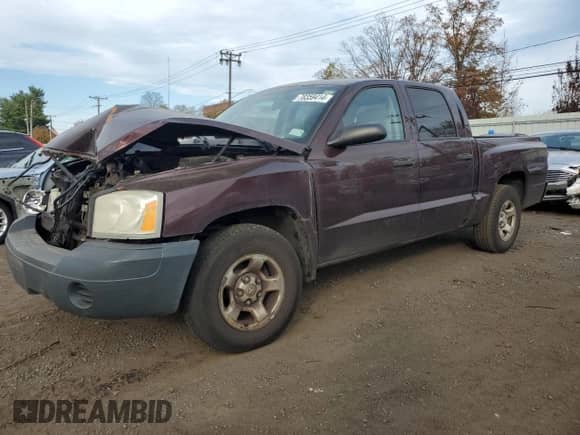 2005 Dodge Dakota ST with VIN 1D7HW28K25S288625, listed as a Copart auction lot 78359414 with 144,655 mi miles and Salvage title. Bid and sale history available at DreamBid. Image 1.