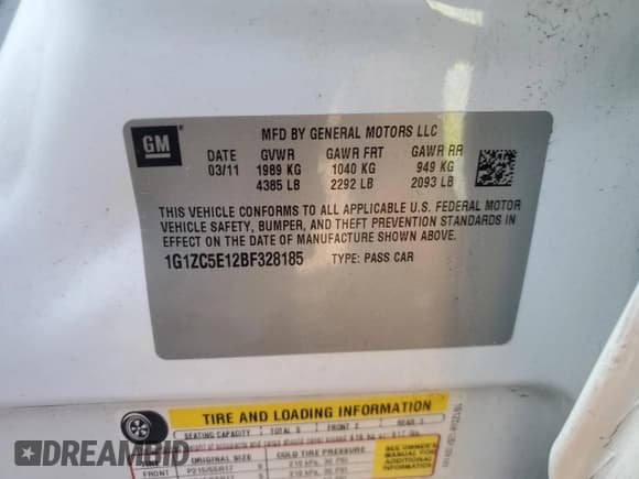 ✅ 2011 Chevrolet Malibu 1LT • VIN: 1G1ZC5E12BF328185 • Lot: 76472024. Listed on Copart with 77,563 mi. Free auction sales archive from the USA and detailed vehicle history report at DreamBid. Image 12.