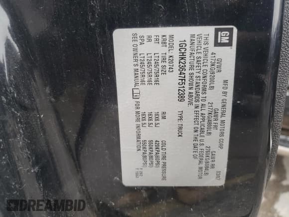 ✅ 2007 Chevrolet Silverado 2500HD 2LT • VIN: 1GCHK23647F512389 • Lot: 86171205. Wystawiony na Copart z przebiegiem 139 557 mil. Bezpłatny archiwum sprzedaży aukcyjnych z USA i szczegółowy raport historii pojazdu na DreamBid. Zdjęcie 12.