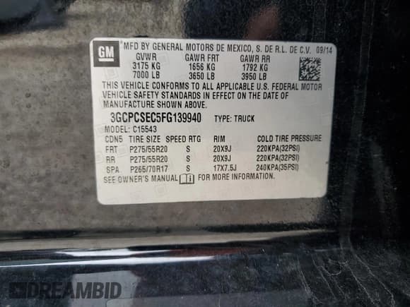 ✅ 2015 Chevrolet Silverado 1500 LTZ • VIN: 3GCPCSEC5FG139940 • Лот: 80220394. Опубликован ранее на Copart с пробегом 180 851 миль. Бесплатный доступ к архиву аукционных продаж из США и подробный отчёт об истории автомобиля на DreamBid. Изображение 12.