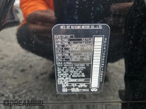 ✅ 2021 Infiniti QX50 Luxe • VIN: 3PCAJ5BB5MF105007 • Lot: 86483615. Listed on Copart with 29,365 mi. Free auction sales archive from the USA and detailed vehicle history report at DreamBid. Image 13.