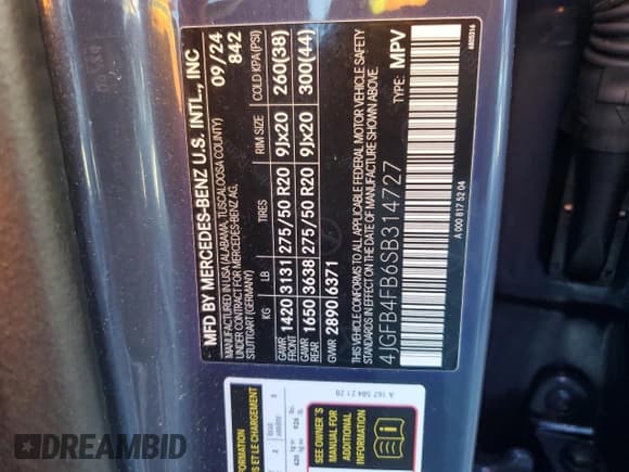 ✅ 2025 Mercedes-Benz GLE 350 • VIN: 4JGFB4FB6SB314727 • Лот: 93109375. Опубликован ранее на Copart с пробегом 18 942 миль. Бесплатный доступ к архиву аукционных продаж из США и подробный отчёт об истории автомобиля на DreamBid. Изображение 12.