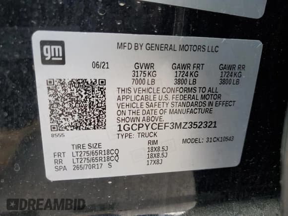 ✅ 2021 Chevrolet Silverado 1500 Custom Trail Boss • VIN: 1GCPYCEF3MZ352321 • Lot: 68426164. Wystawiony na Copart z przebiegiem 41 013 mil. Bezpłatny archiwum sprzedaży aukcyjnych z USA i szczegółowy raport historii pojazdu na DreamBid. Zdjęcie 12.