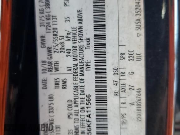 ✅ 2019 Ford F-150 XL • VIN: 1FTEW1E56KFA11566 • Lot: 70921015. Listed on Copart with Not provided. Free auction sales archive from the USA and detailed vehicle history report at DreamBid. Image 12.