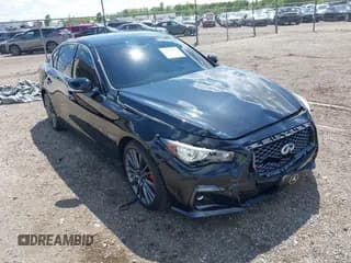 ✅ 2019 Infiniti Q50 Red Sport 400 • VIN: JN1FV7AR0KM830168 • Lot: 42204874. Wystawiony na IAAI z przebiegiem 48 285 mil. Bezpłatny archiwum sprzedaży aukcyjnych z USA i szczegółowy raport historii pojazdu na DreamBid. Zdjęcie 1.
