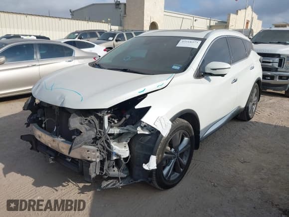✅ 2019 Nissan Murano SV • VIN: 5N1AZ2MJ1KN126488 • Lot: 43518373. Listed on IAAI with 125,900 mi. Free auction sales archive from the USA and detailed vehicle history report at DreamBid. Image 2.