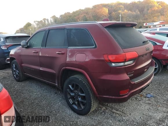✅ 2021 Jeep Grand Cherokee Limited • VIN: 1C4RJFBG5MC881185 • Лот: 90380815. Опубликован ранее на Copart с пробегом 46 465 миль. Бесплатный доступ к архиву аукционных продаж из США и подробный отчёт об истории автомобиля на DreamBid. Изображение 2.