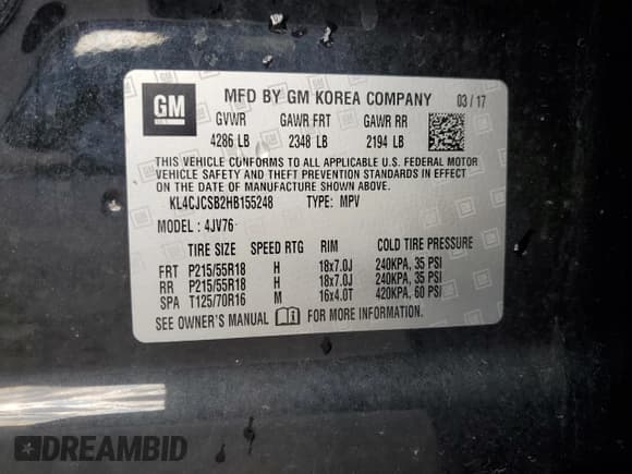 ✅ 2017 Buick Encore Essence • VIN: KL4CJCSB2HB155248 • Лот: 90099685. Опубликован ранее на Copart с пробегом 84 375 миль. Бесплатный доступ к архиву аукционных продаж из США и подробный отчёт об истории автомобиля на DreamBid. Изображение 12.