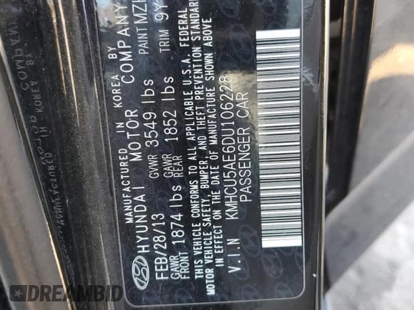 ✅ 2013 Hyundai Accent SE • VIN: KMHCU5AE6DU106228 • Лот: 78161704. Опубликован ранее на Copart с пробегом 137 780 миль. Бесплатный доступ к архиву аукционных продаж из США и подробный отчёт об истории автомобиля на DreamBid. Изображение 14.