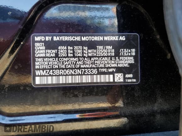 ✅ 2022 MINI Countryman Cooper • VIN: WMZ43BR06N3N73336 • Лот: 73768704. Опубликован ранее на Copart с пробегом Не указан. Бесплатный доступ к архиву аукционных продаж из США и подробный отчёт об истории автомобиля на DreamBid. Изображение 12.