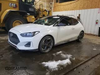 2019 Hyundai Veloster Turbo z VIN KMHTH6AB6KU009253, wystawiony jako Copart lot #86404764 z przebiegiem Nie podano mil oraz Szkoda całkowita • Salvage title. Historia ofert i sprzedaży dostępna na DreamBid. Obrazek 1.