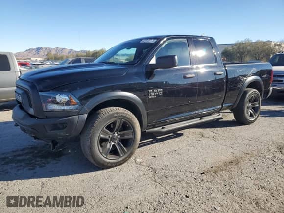 2021 Ram 1500 Warlock z VIN 1C6RR6GGXMS515480, wystawiony jako Copart lot #48503265 z przebiegiem 46 887 mil mil oraz Szkoda całkowita • Salvage title. Historia ofert i sprzedaży dostępna na DreamBid. Obrazek 1.