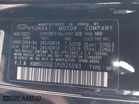 ✅ 2023 Hyundai Palisade SEL • VIN: KM8R2DGE1PU525593 • Лот: 41512410. Опубликован ранее на IAAI с пробегом 53 407 миль. Бесплатный доступ к архиву аукционных продаж из США и подробный отчёт об истории автомобиля на DreamBid. Изображение 9.