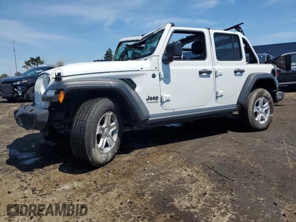 ✅ 2022 Jeep Wrangler Unlimited Sport S • VIN: 1C4HJXDG6NW195431 • Lot: 65503225. Listed on Copart with 7,588 mi. Free auction sales archive from the USA and detailed vehicle history report at DreamBid. Image 1.