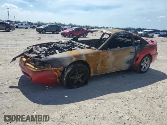 ✅ 1997 Ford Mustang Cobra • VIN: 1FALP47V8VF187337 • Lot: 46804405. Listed on Copart with Not provided. Free auction sales archive from the USA and detailed vehicle history report at DreamBid. Image 1.