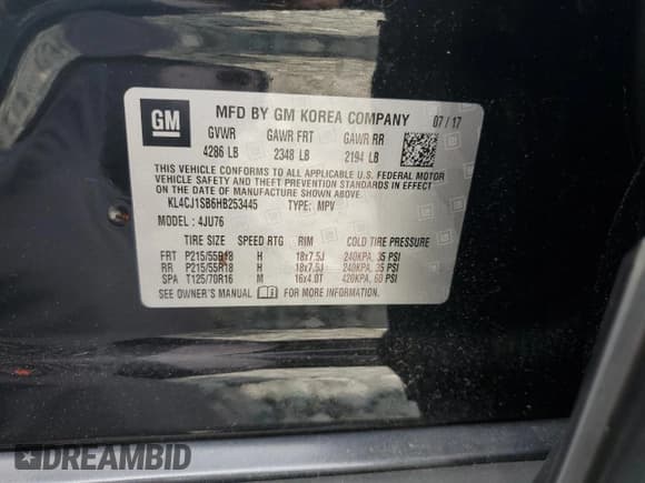 ✅ 2017 Buick Encore Sport Touring • VIN: KL4CJ1SB6HB253445 • Lot: 89867845. Wystawiony na Copart z przebiegiem 84 131 mil. Bezpłatny archiwum sprzedaży aukcyjnych z USA i szczegółowy raport historii pojazdu na DreamBid. Zdjęcie 14.