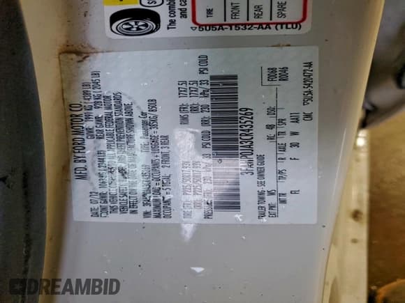 ✅ 2012 Ford Fusion SEL • VIN: 3FAHP0JA3CR435269 • Лот: 94366855. Опубликован ранее на Copart с пробегом 81 279 миль. Бесплатный доступ к архиву аукционных продаж из США и подробный отчёт об истории автомобиля на DreamBid. Изображение 12.